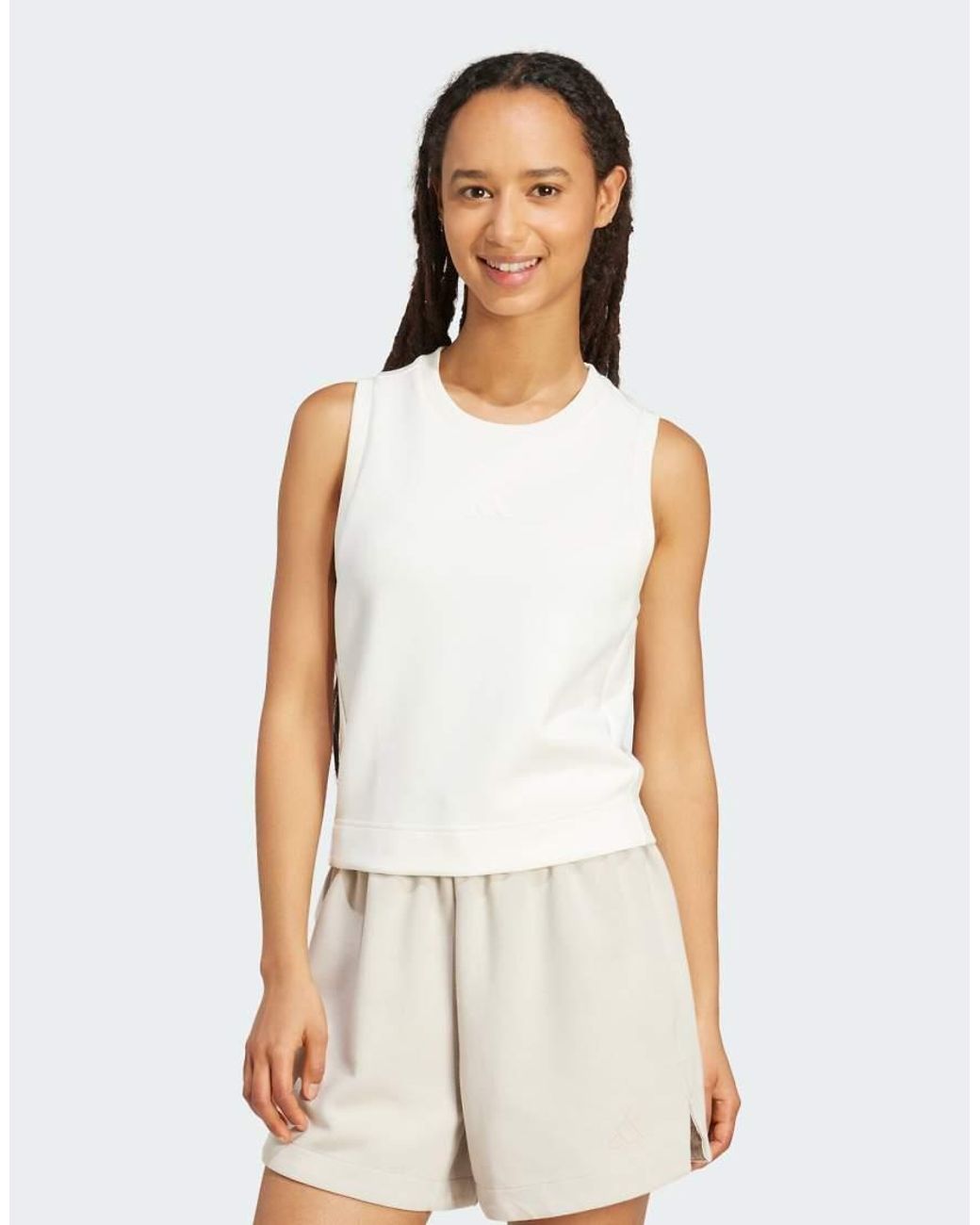Adidas Originals White Soft Lux Tank