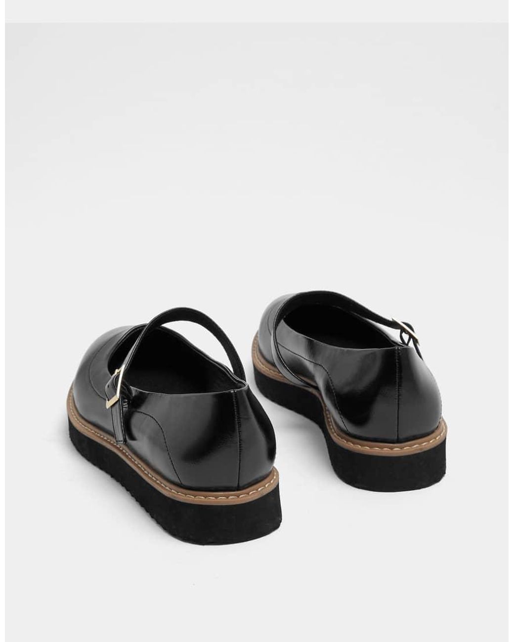 Yours Clothing Black Wide Fit Faux Leather Mary Janes