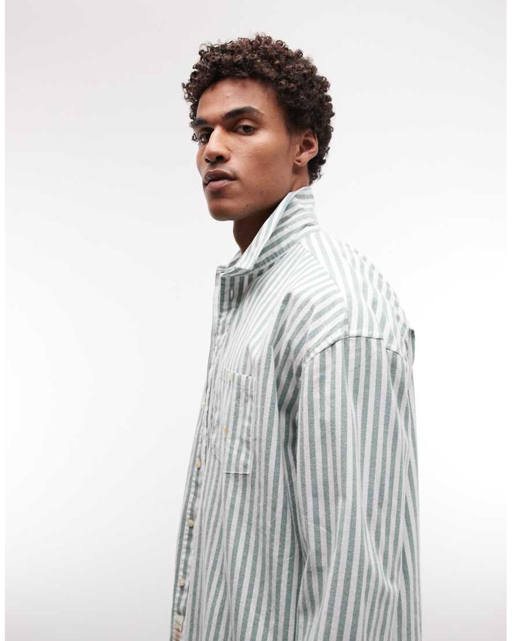 BLKVIS Gray Script Heavy Stripe Shirt for men