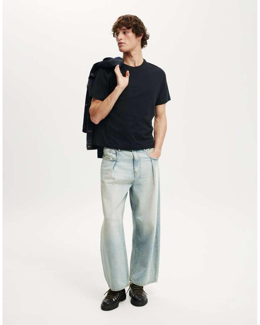 Cotton On Blue Fitted T-Shirt for men