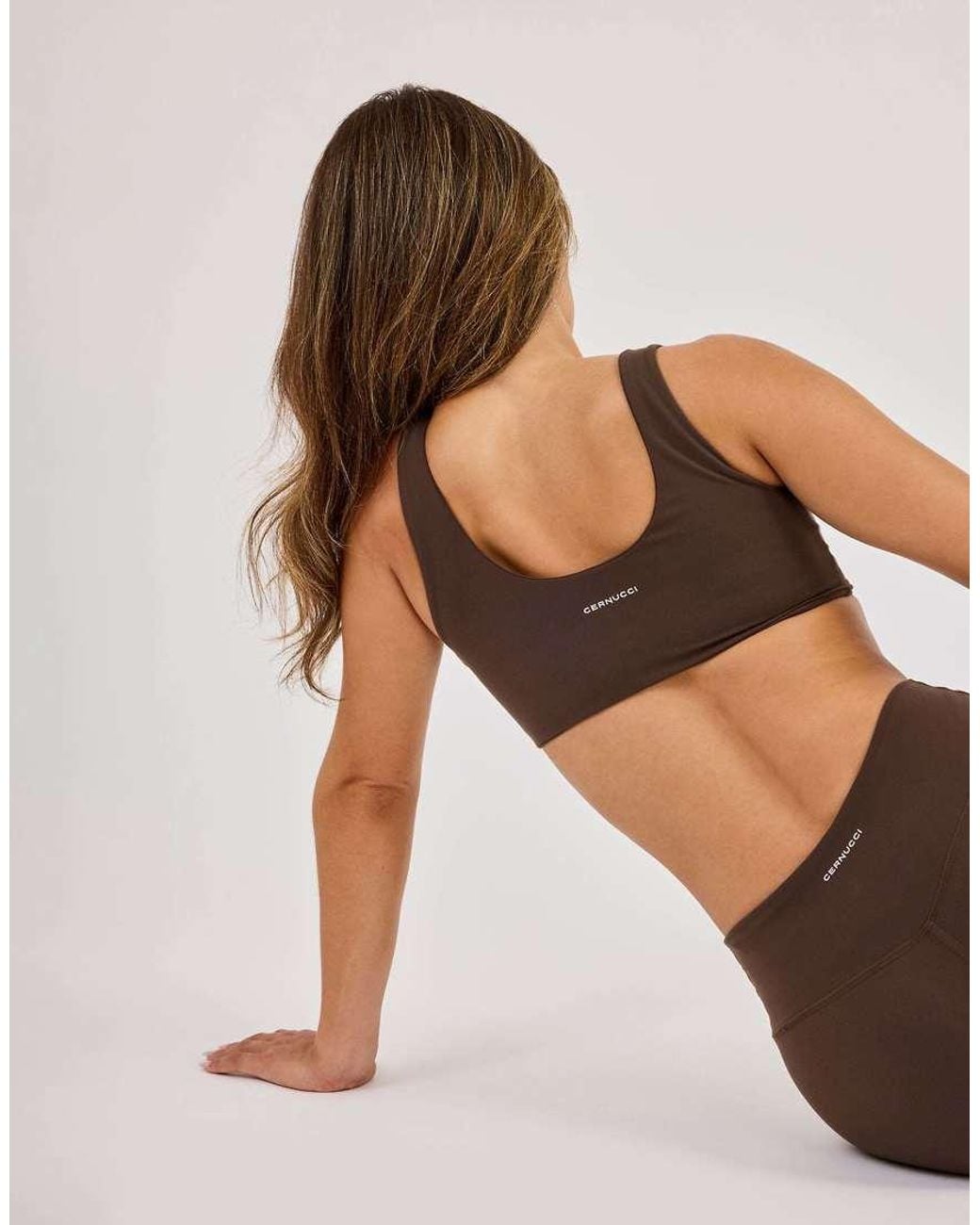 CERNUCCI Brown Classic Scoop Neck Bralet