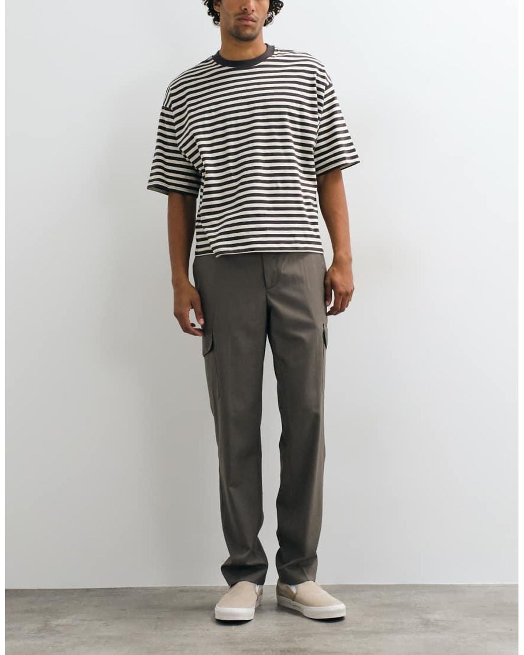 Mango Gray Utility Trouser for men