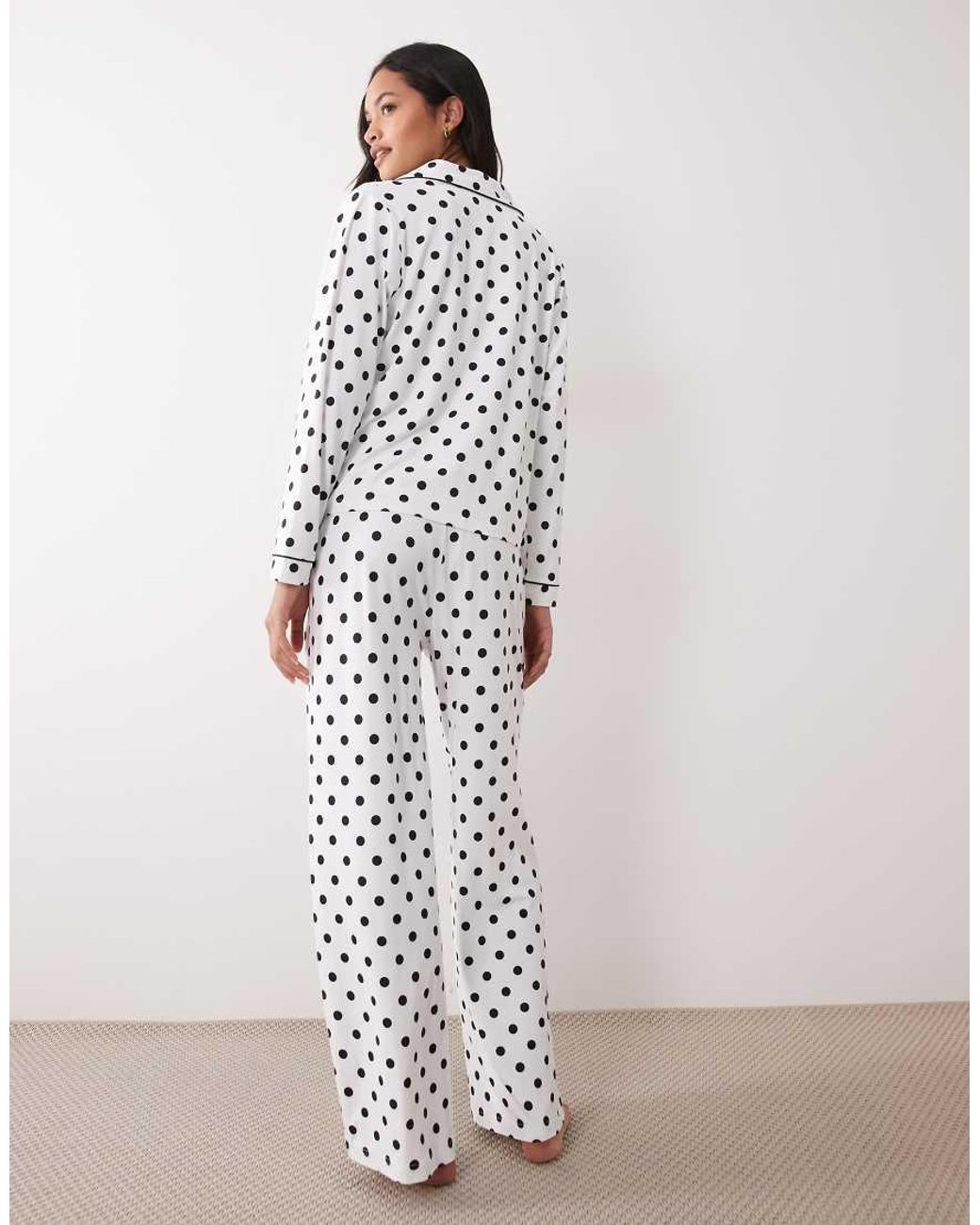 Threadbare White Button Down Super Soft Pyjama Set