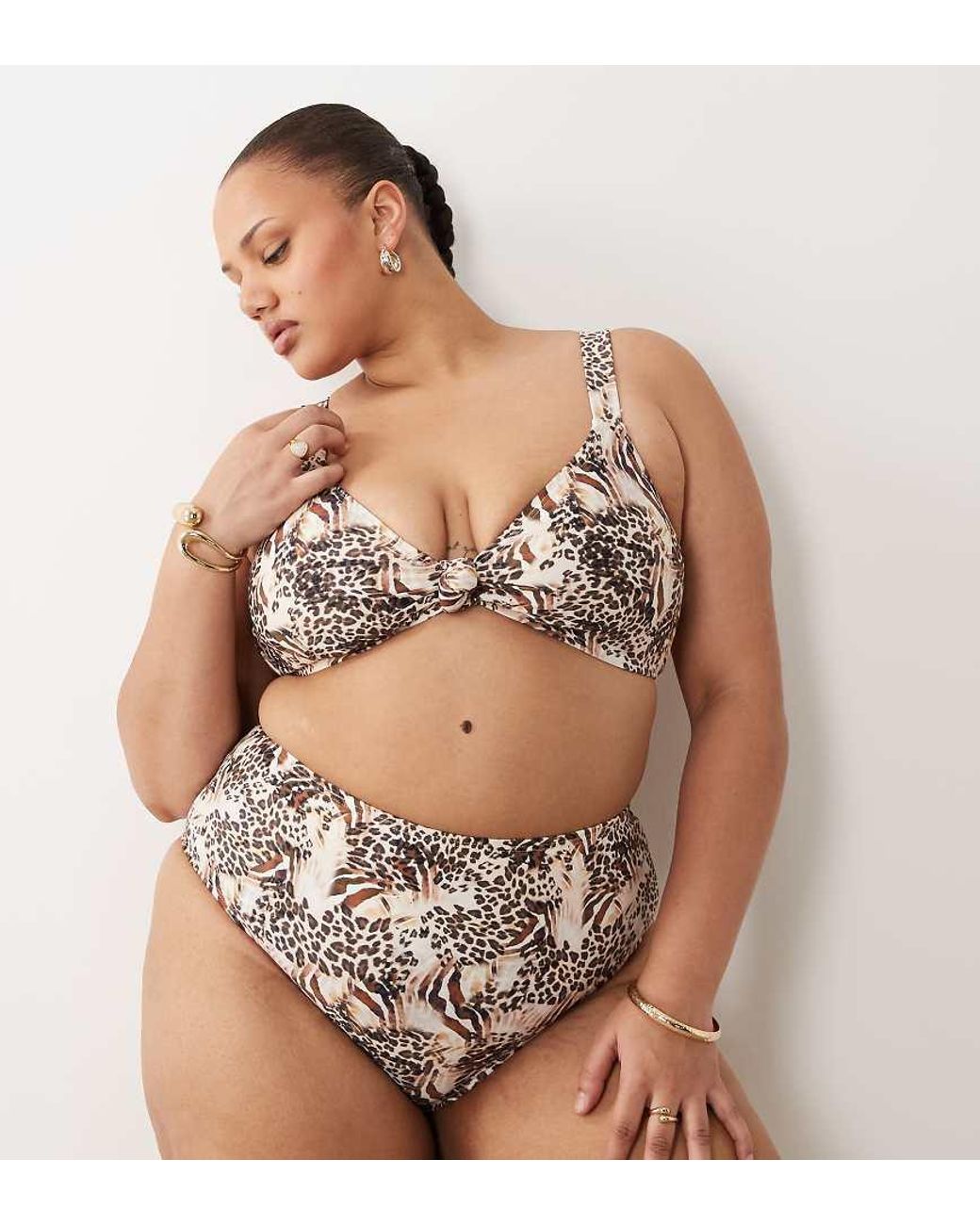 South Beach Brown High Waisted Bikini Bottoms