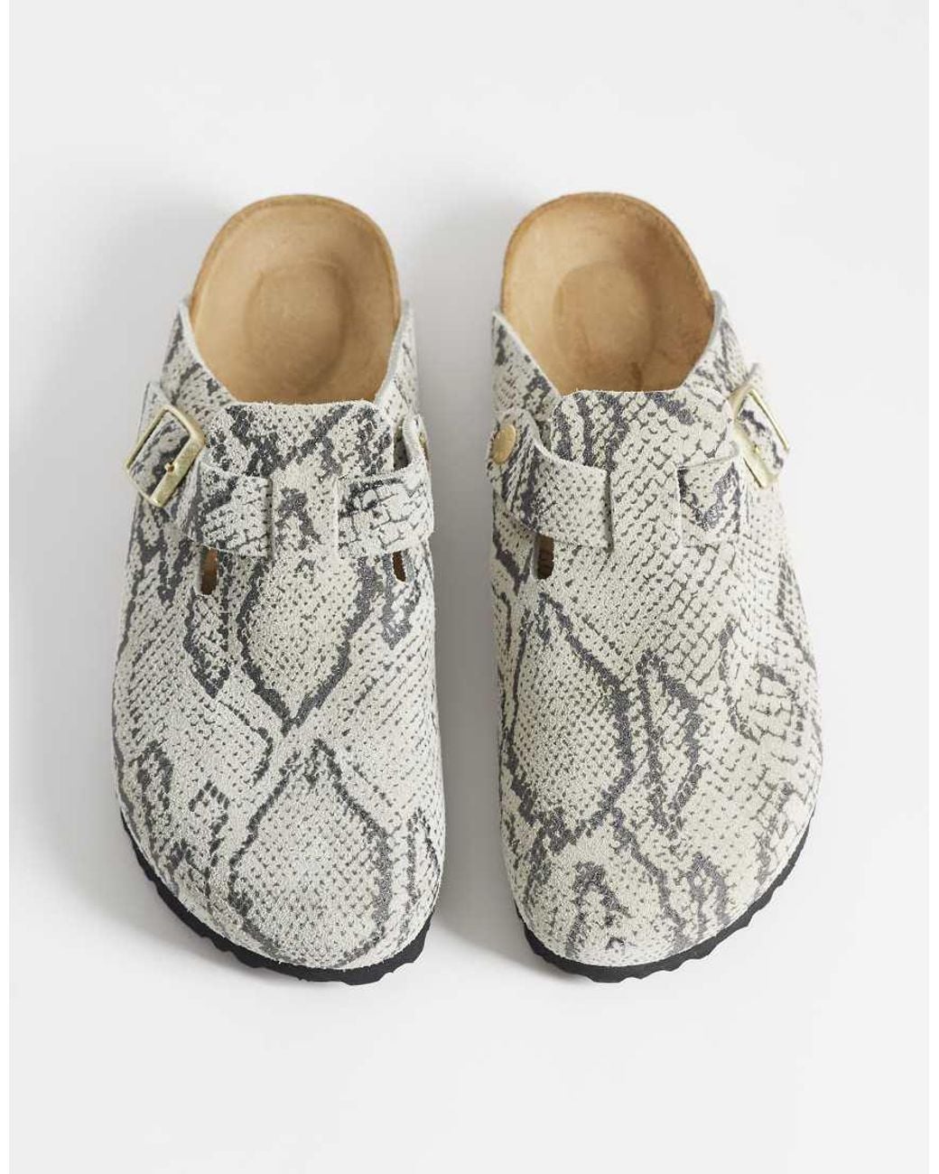 Birkenstock White Boston Narrow Fit Clogs