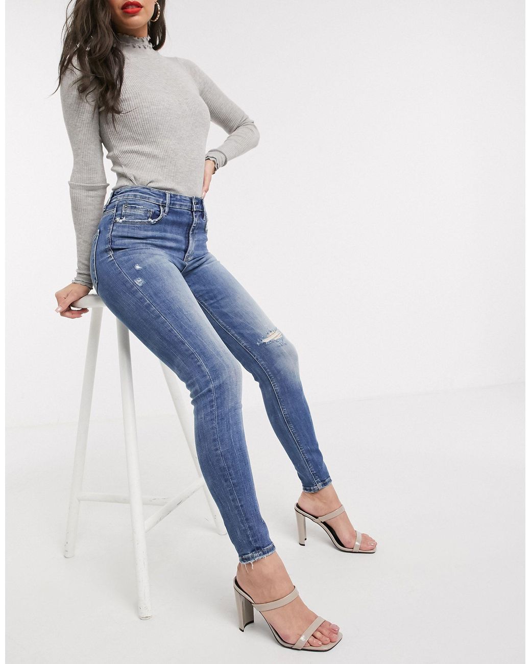 super high waisted jeans stradivarius