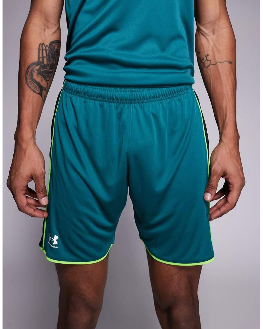 Under Armour Blue Challenger Training Shorts for men