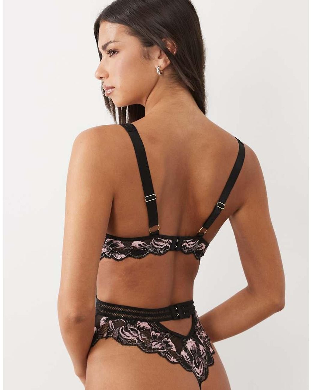 Ann Summers Pink Embracing Lace Bodysuit