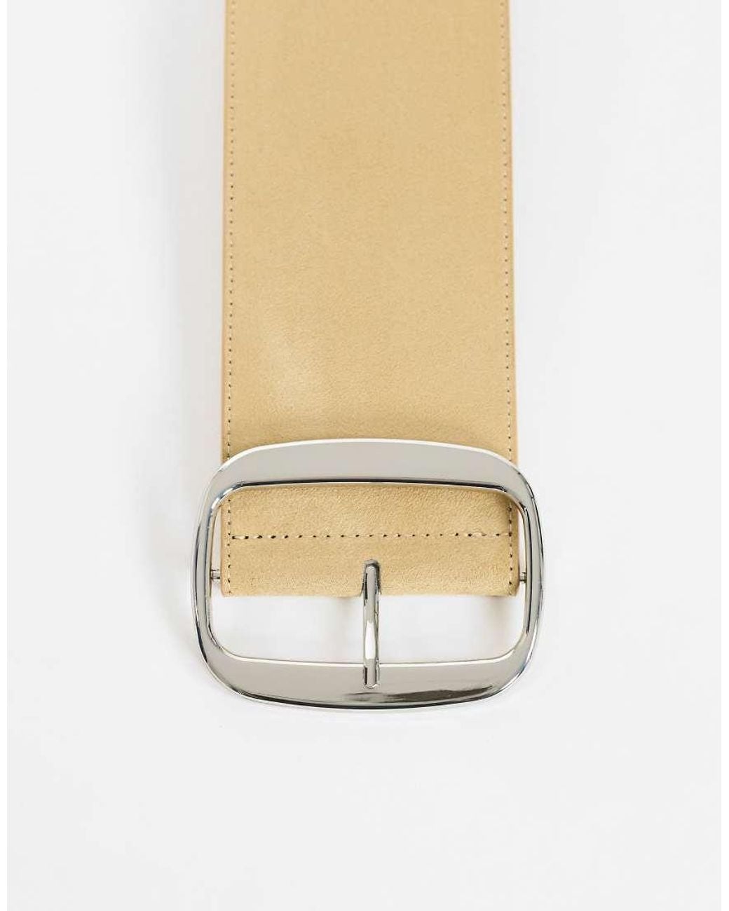 TOPSHOP Natural Brittany Suedette Wide Belt