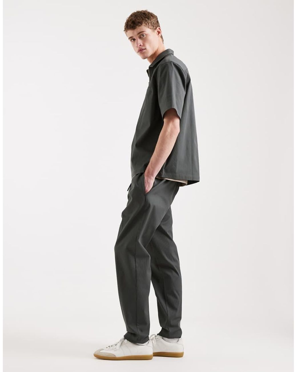 ASOS Black Co-Ord Tapered Trouser for men