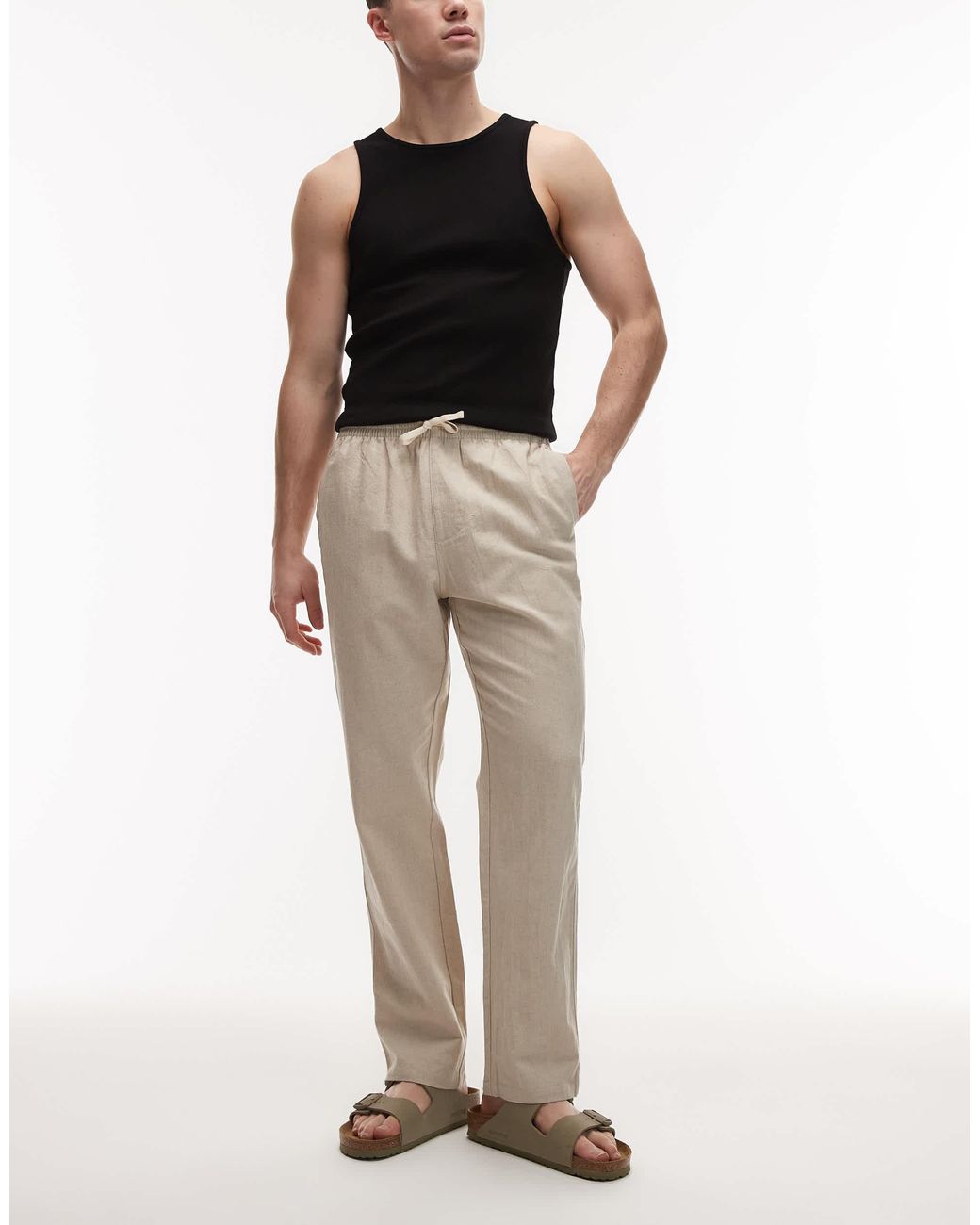 Rhythm Natural Linen Trouser for men