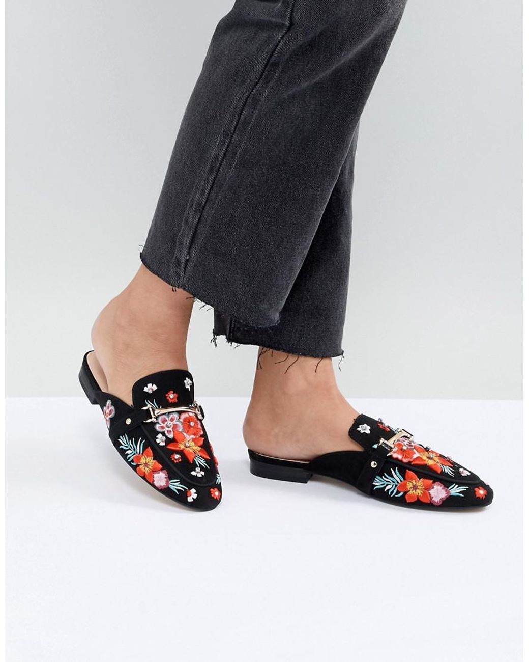 Moroccan Embroidered Mules