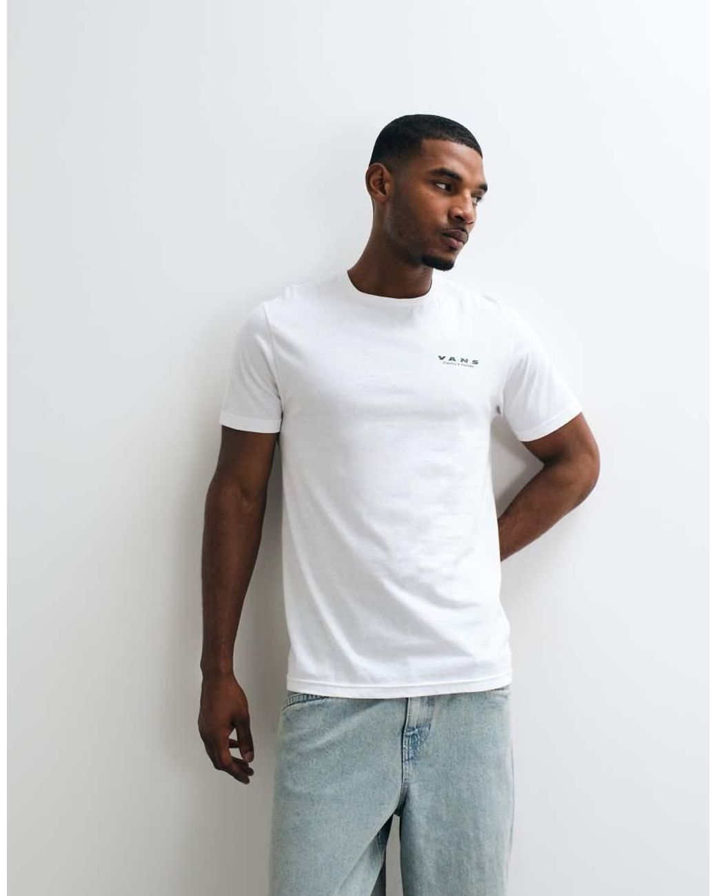 Vans White Take A Ride Short Sleeve T-Shirt for men