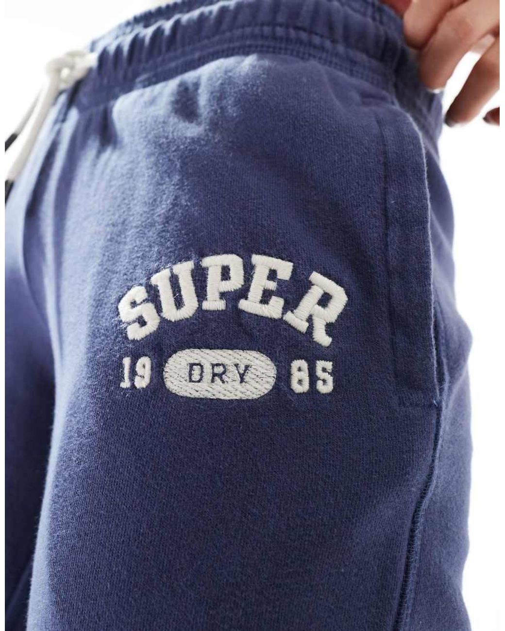 Superdry Blue Athletic Essentials Low Rise Flare Joggers