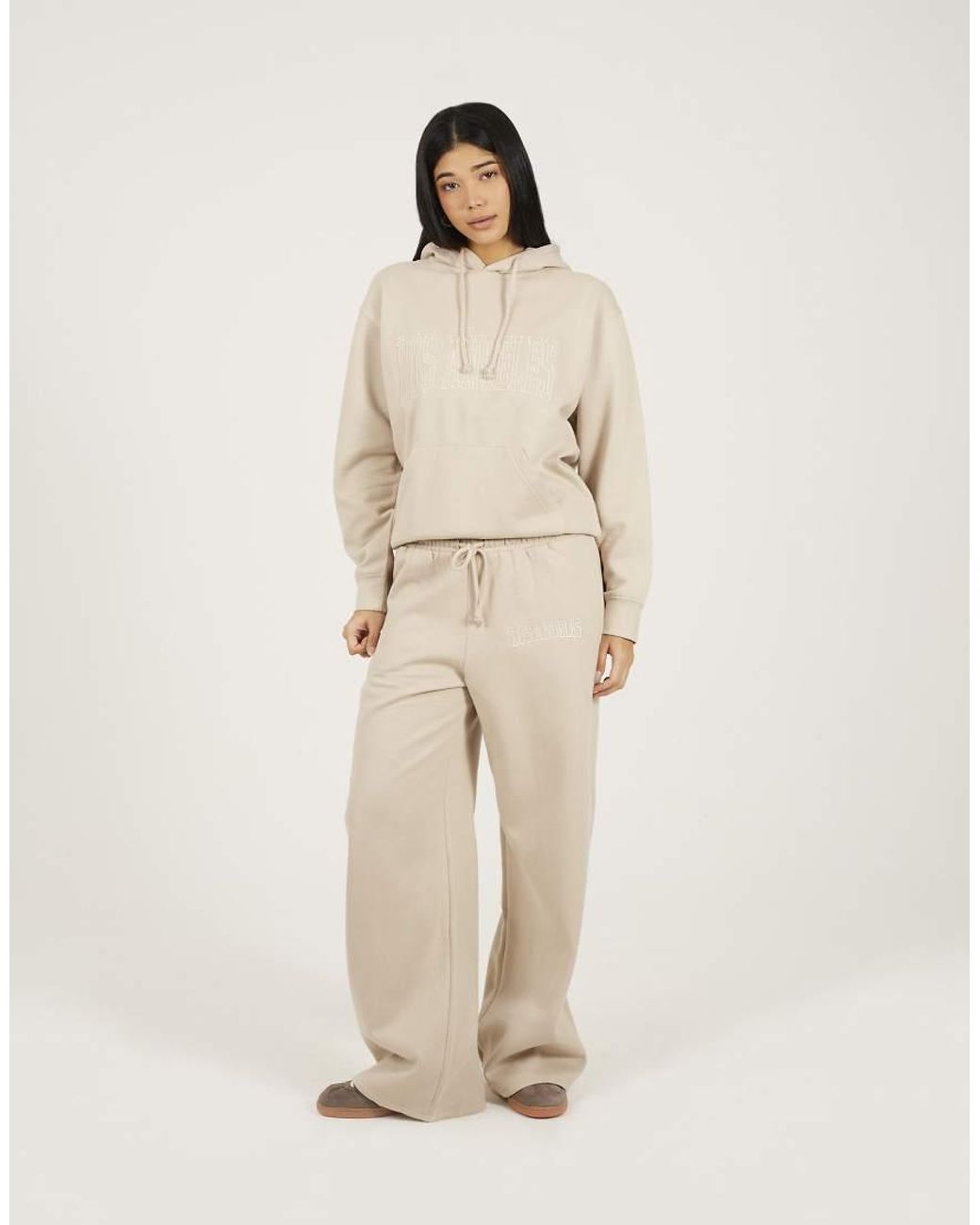 Brave Soul Natural Embroidered Hoodie