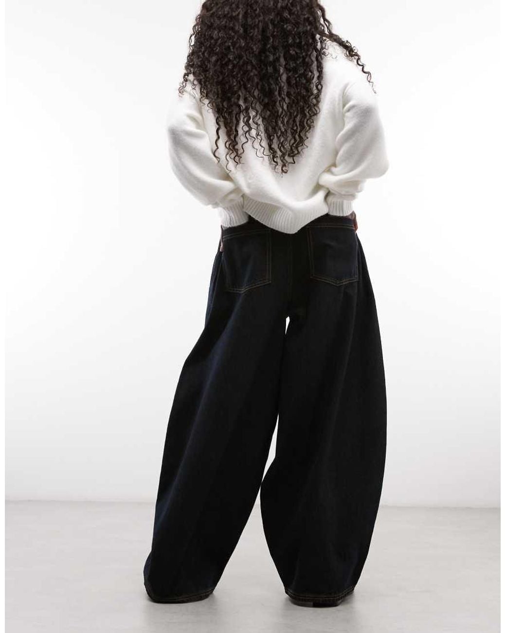 Collusion White X006 Xl Balloon Jean With Pleats