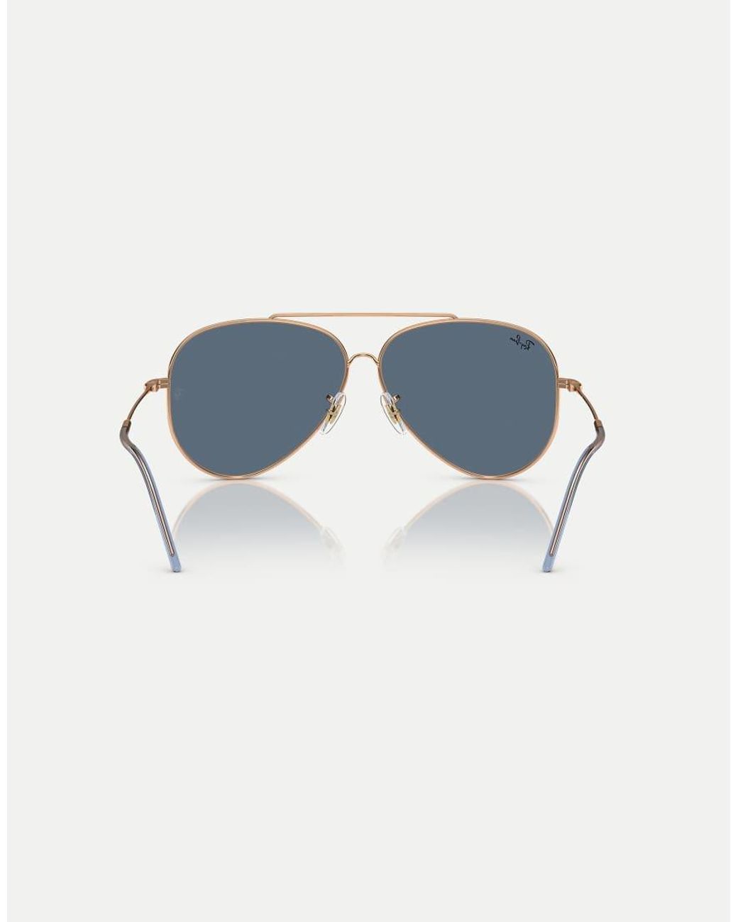Ray-Ban Blue Aviator Pilot Sunglasses With Lens