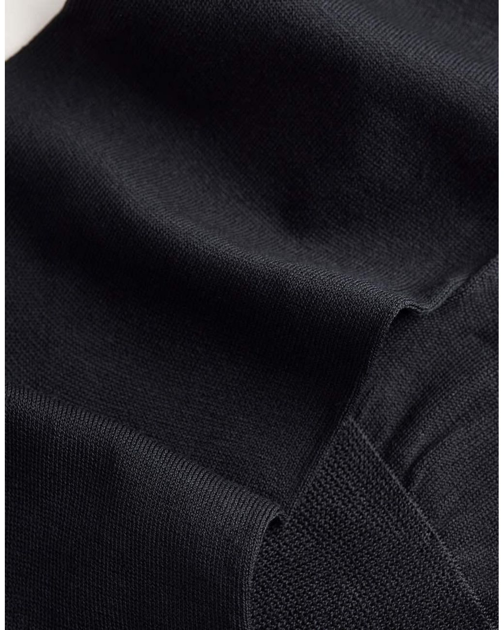Intimissimi Black Short Sateen Cotton Lisle Socks for men