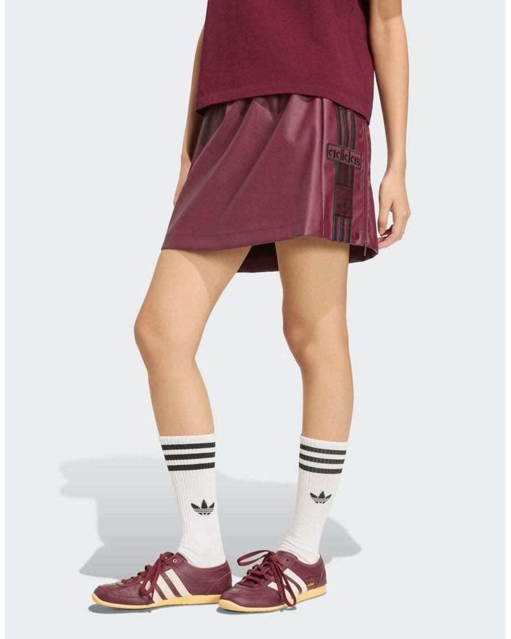 Adidas Originals Pink Pleather Adibreak Skirt