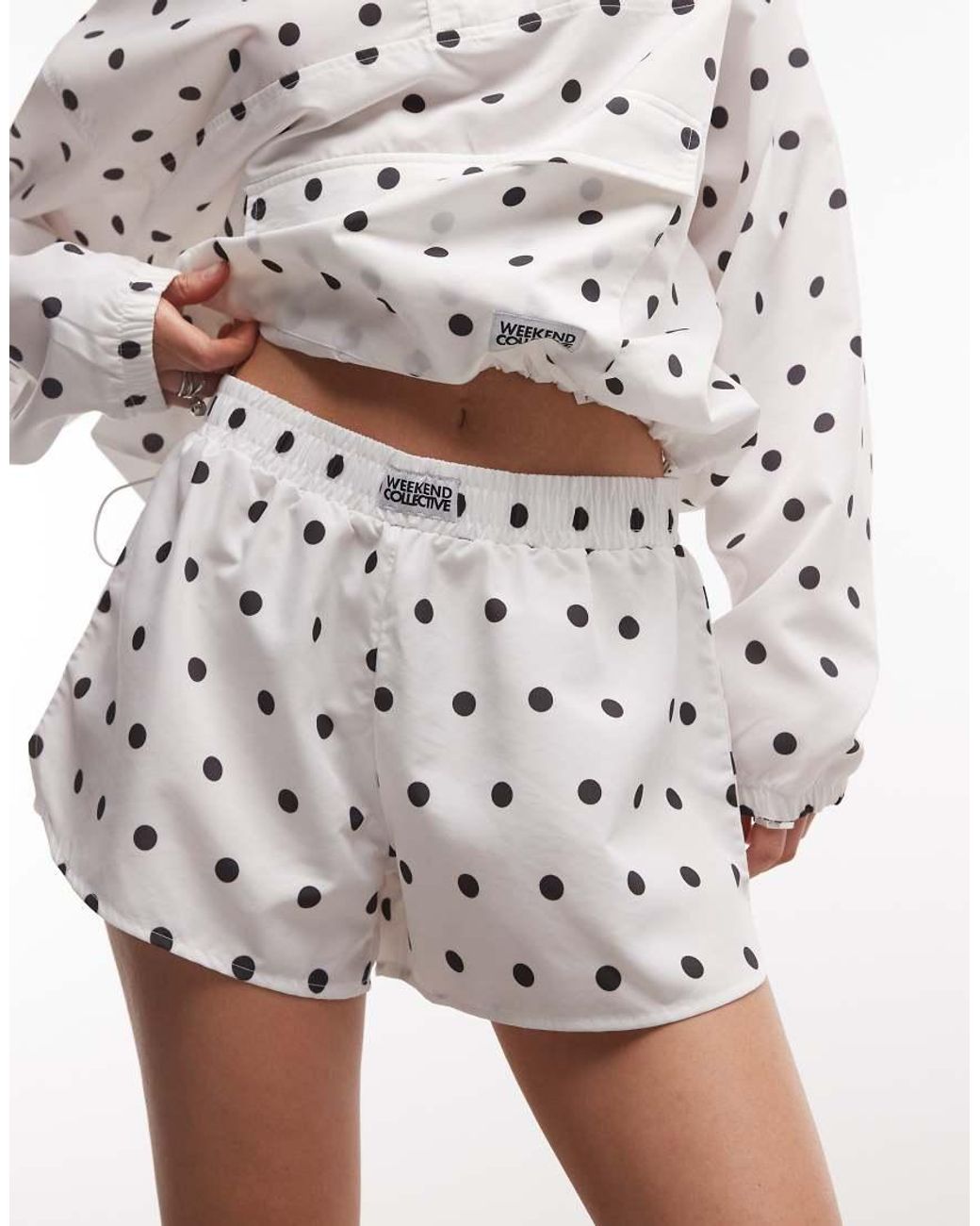 ASOS White Weekend Collective Running Shorts With Woven Label