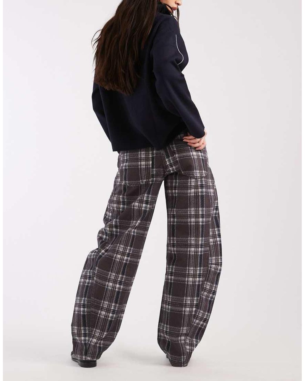 ASOS Blue Mid Rise Barrel Jeans