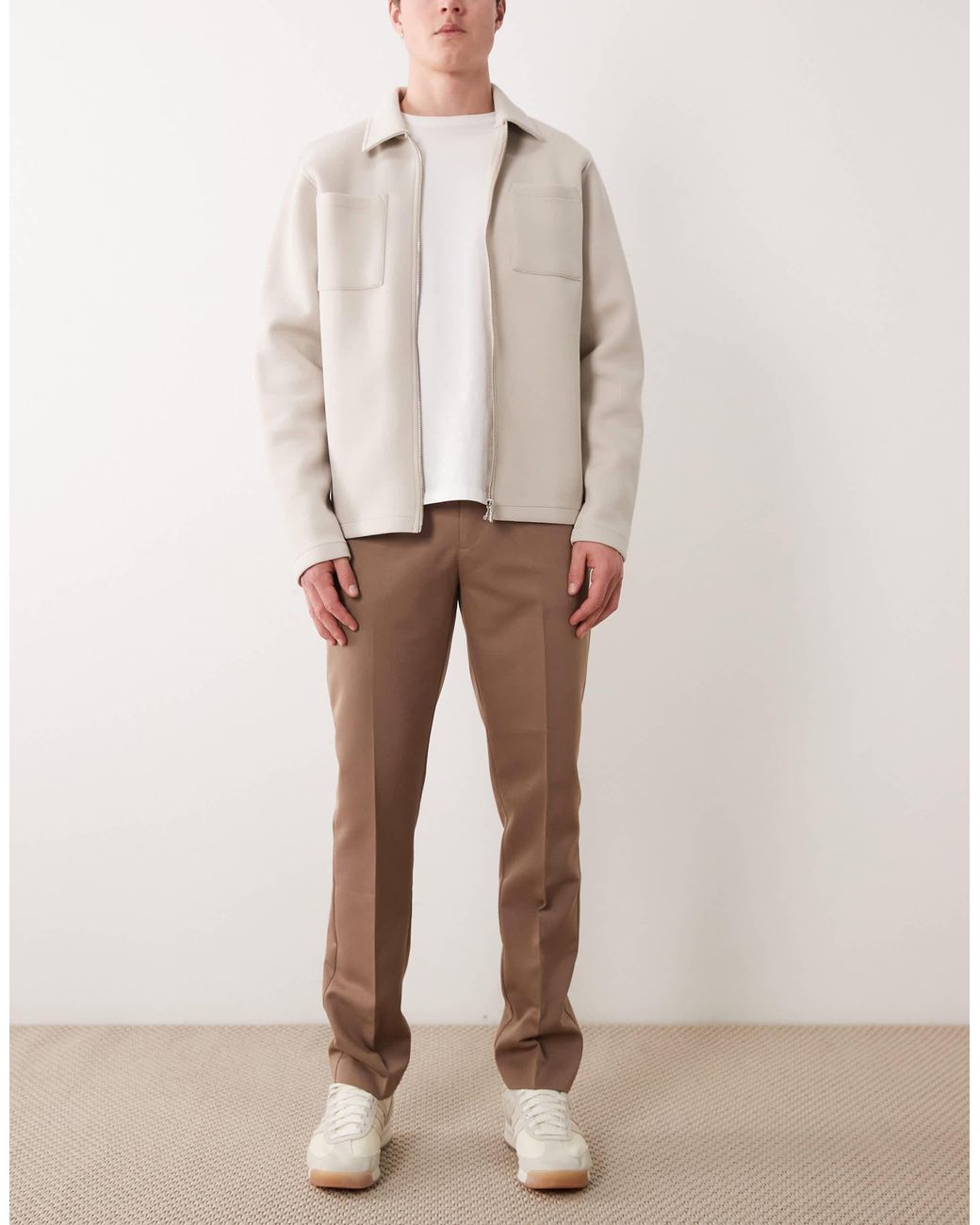ASOS Natural Tailored Slim Pants for men