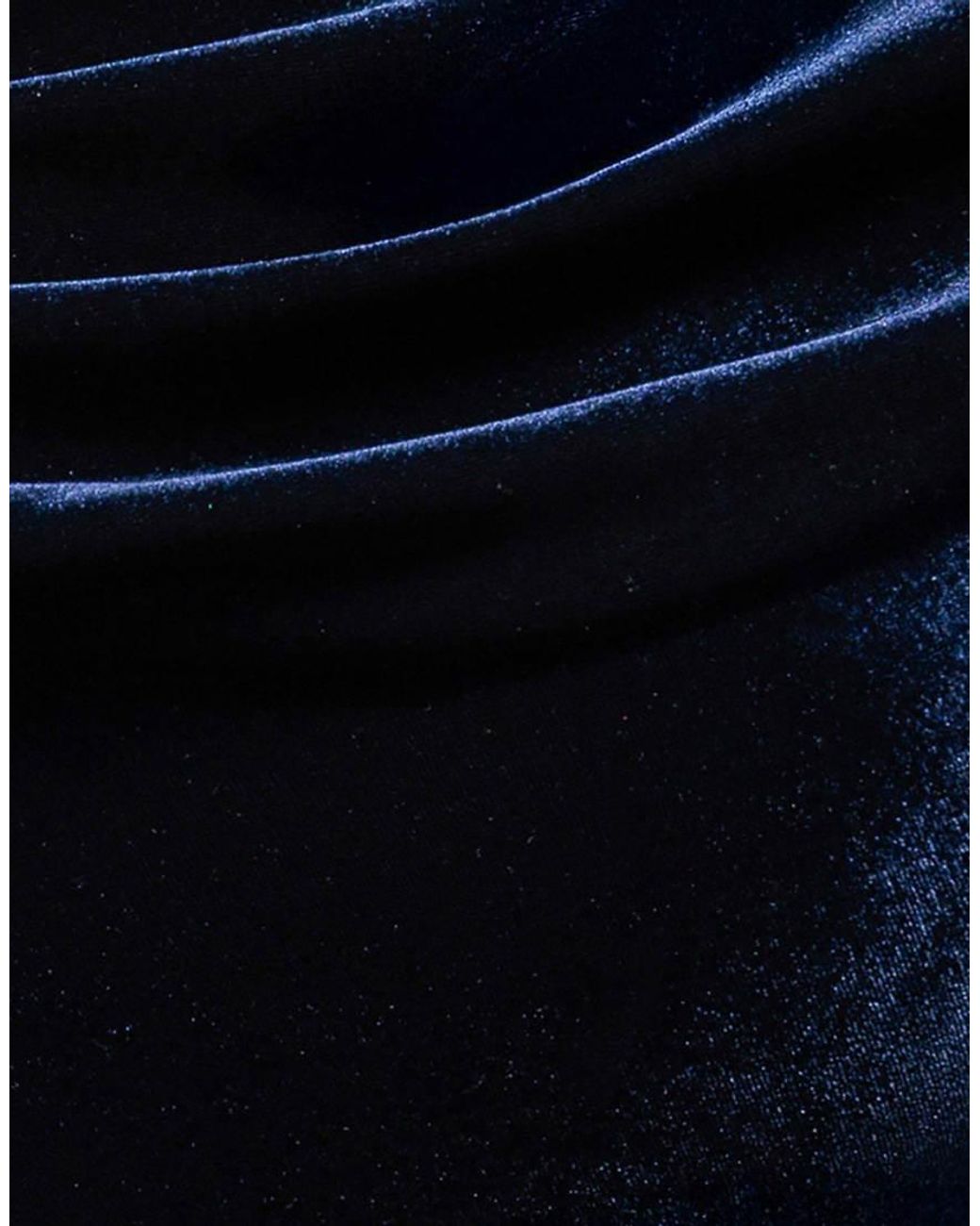 Goddiva Blue Cowl One Shoulder Velvet Maxi Dress