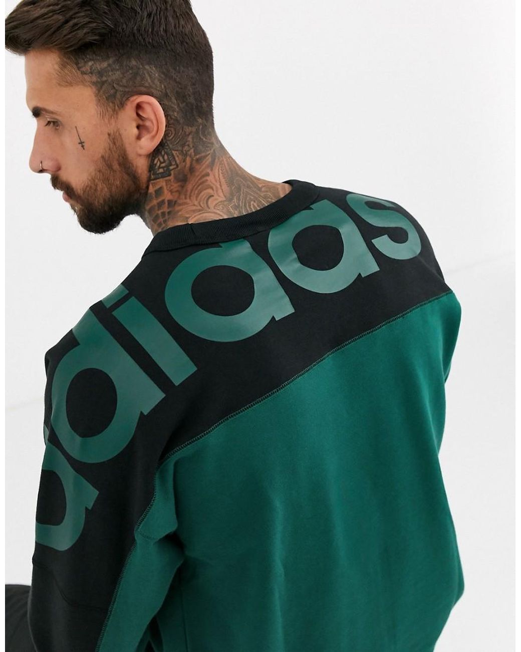 adidas Originals – Vocal – es Sweatshirt mit Logo-Print auf dem Rücken in  Grün für Herren | Lyst DE