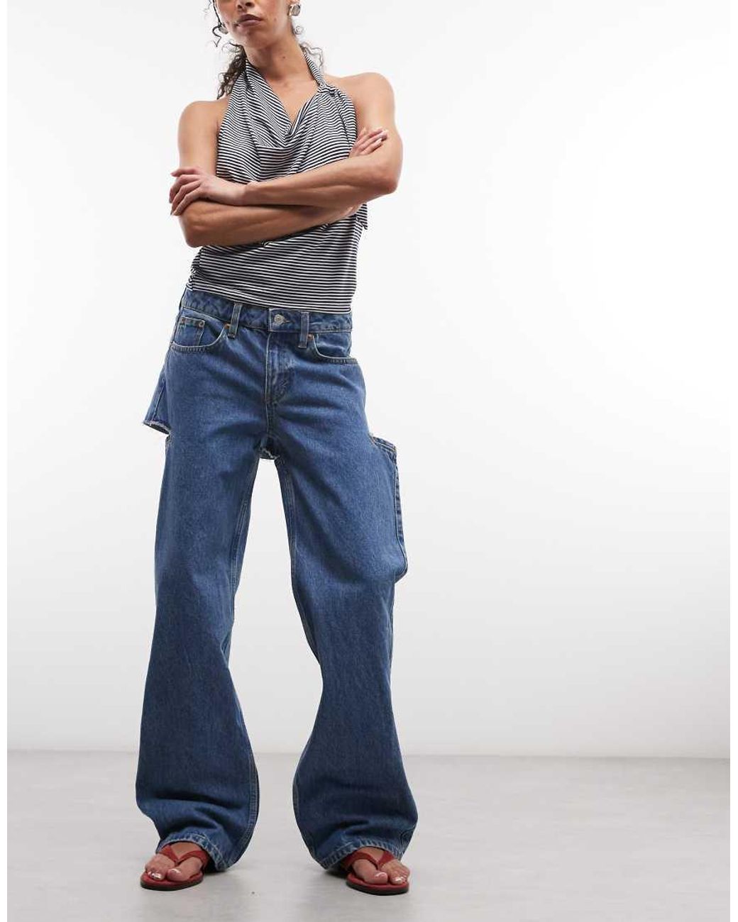 Jeans Da Festival Ampi di Monki in Blue