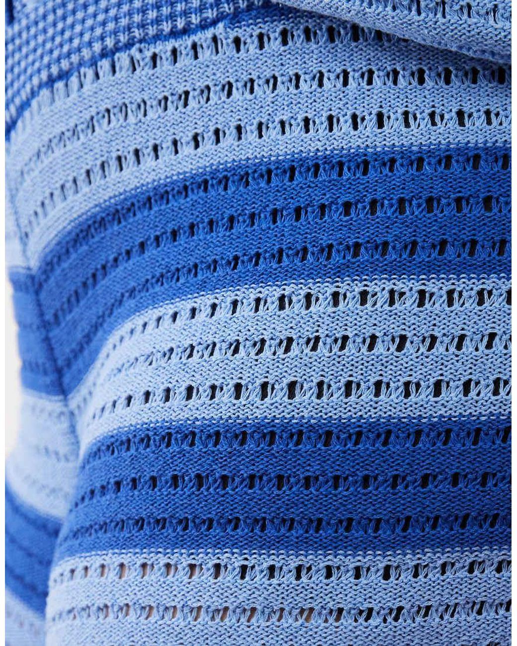 ASOS Blue Asos Design Curve Sally Beach Knit Short Co Ord