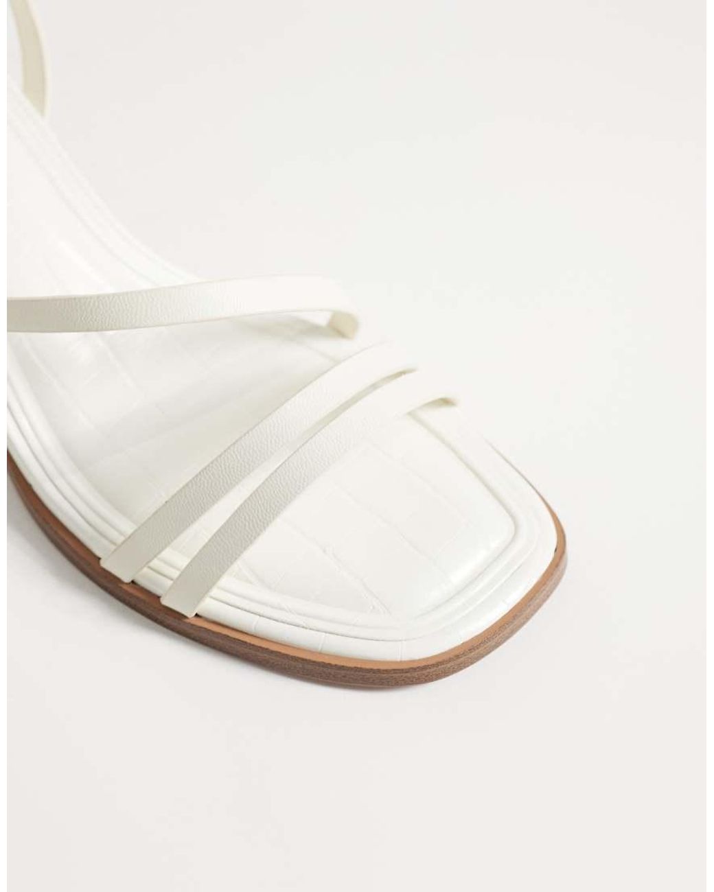 ASOS Natural Honeybee Mid Block Heeled Sandals