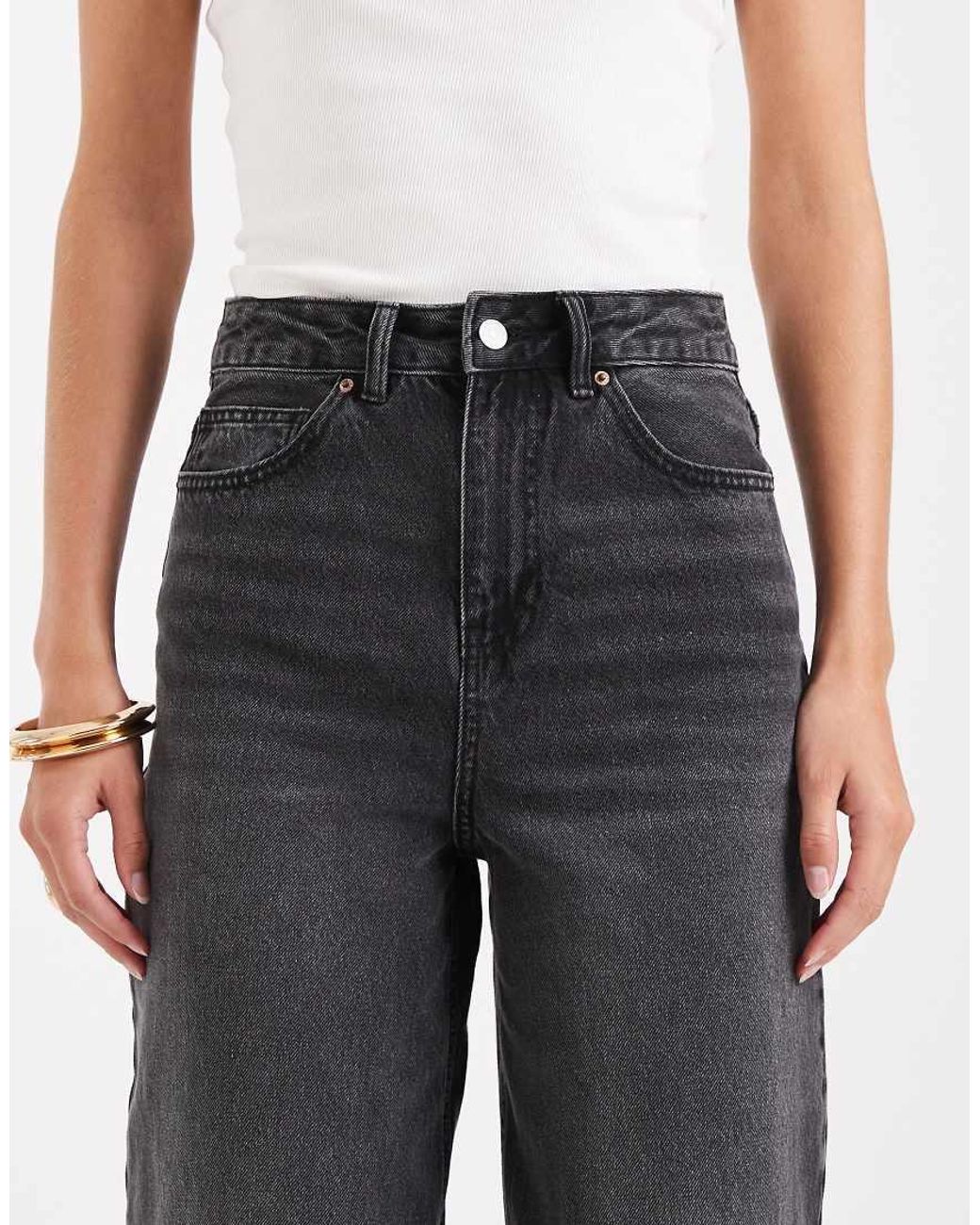 Vero Moda Black Billie High Rise Barrel Leg Jeans