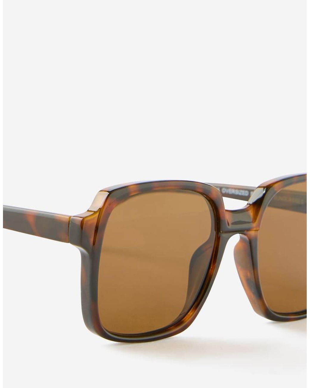 Cotton On Natural Georgia Oversized Square Sunglasses