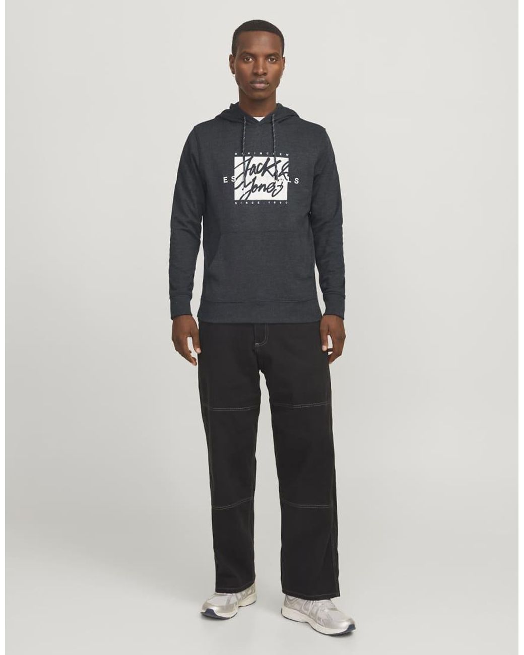 Jack & Jones Gray Hoodie for men