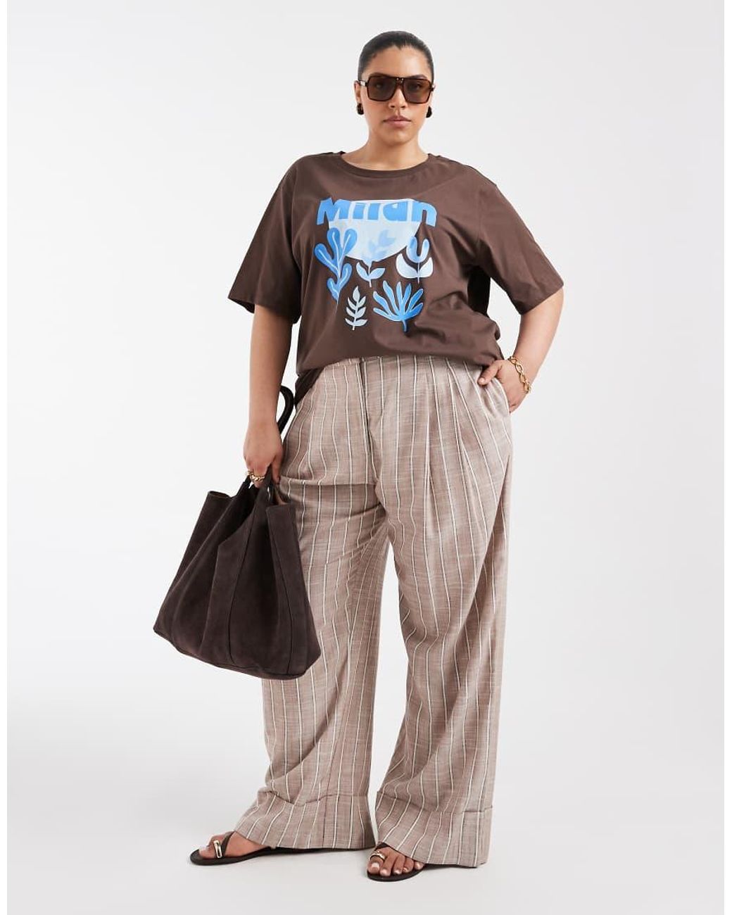 ONLY White Milan Graphic Oversized Fit T-shirt