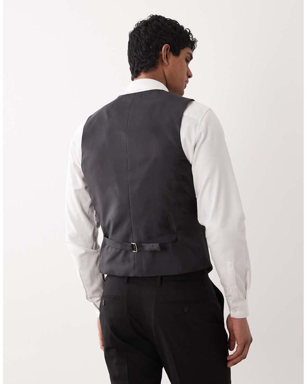ASOS Black Slim Suit Waistcoat for men