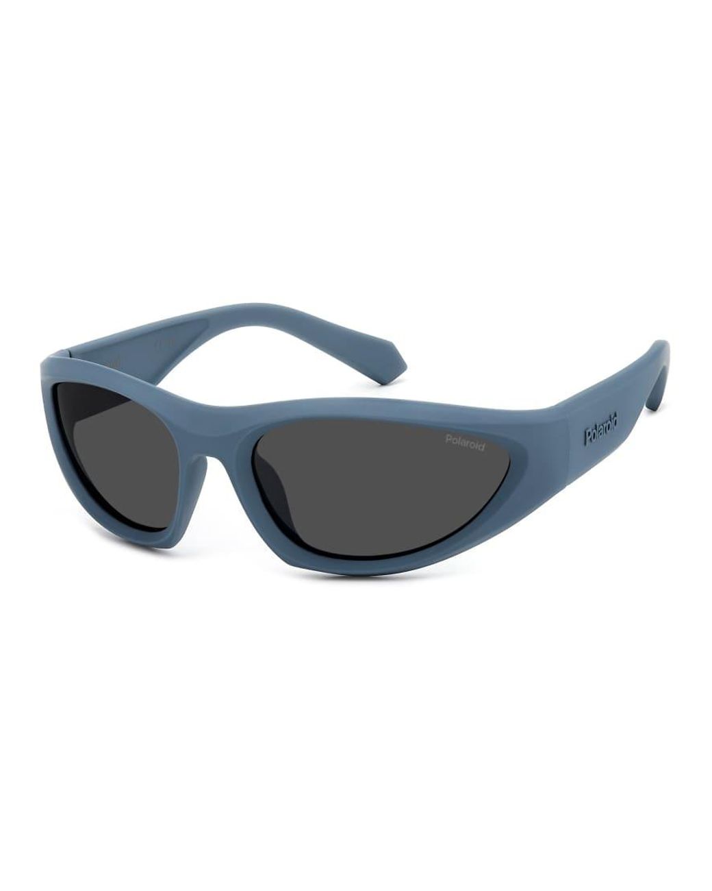 Polaroid Sunglasses Blue Sporty Wrap Sunglasses With Polarized Lenses