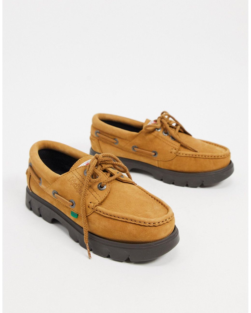kickers lennon boat shoe brown