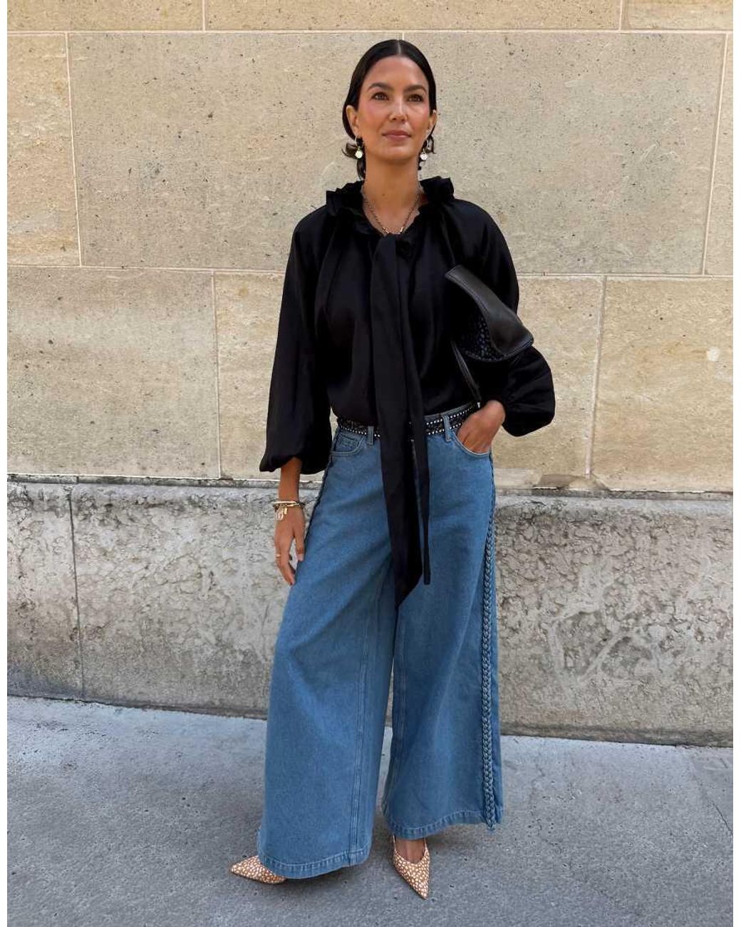 Never Fully Dressed Blue Denim Plaited Detail Jeans