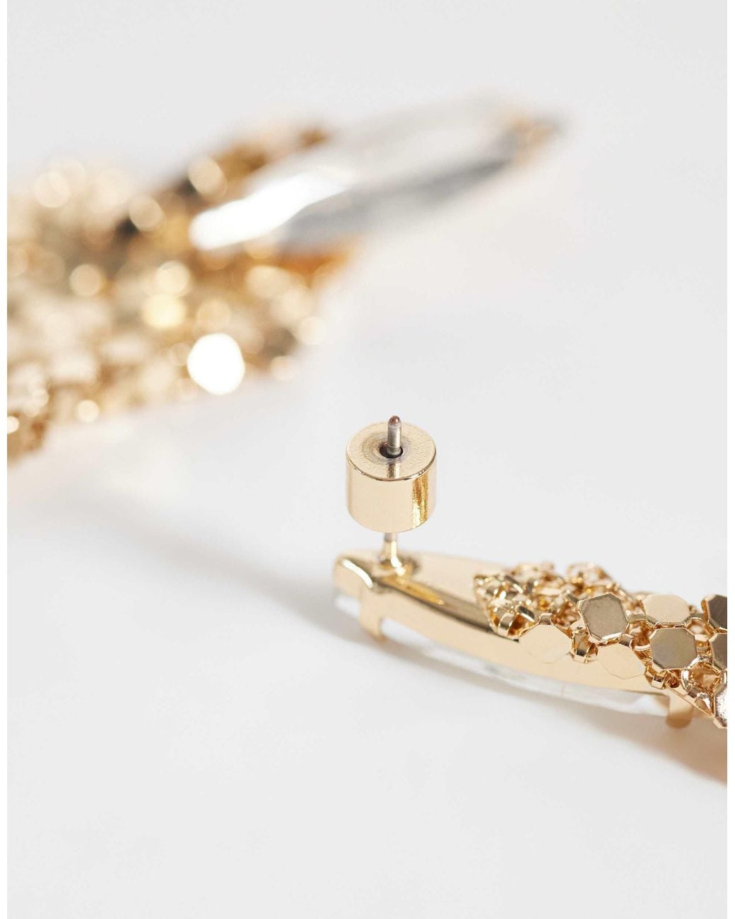 ASOS Metallic Statement-ohrringe mit kettenhemd-design
