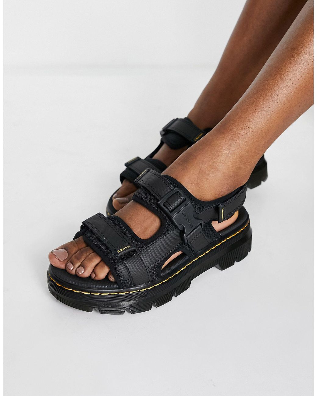 Dr. Martens Forster Sandals in Black | Lyst Canada