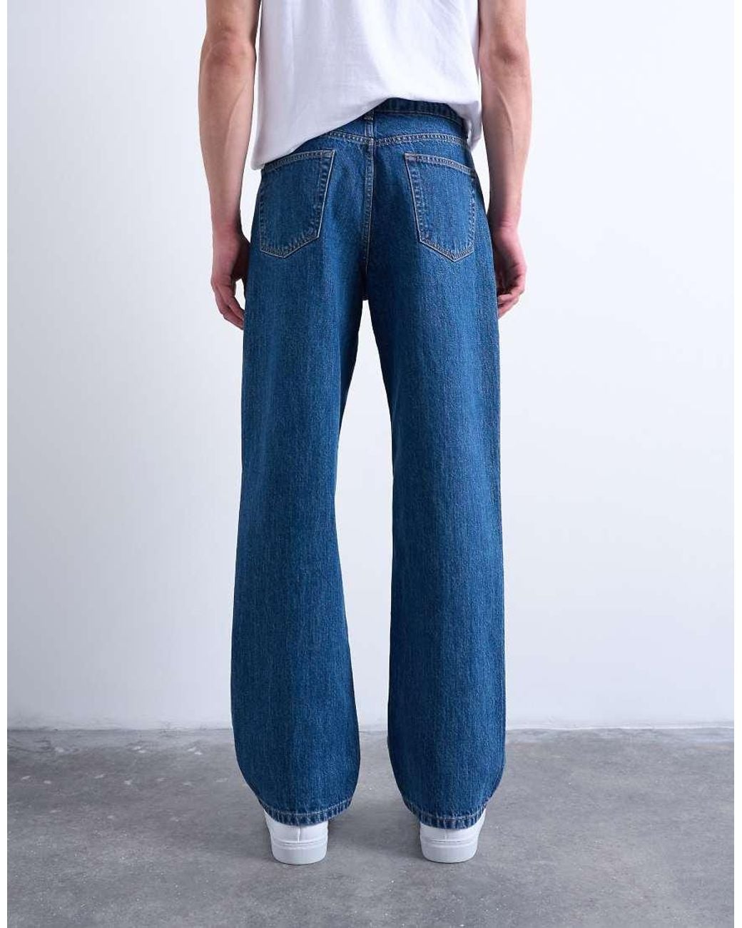 Topman Blue Rigid baggy Jean for men