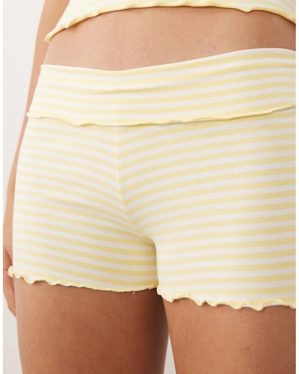 Miss Selfridge Natural Folded Waistband Mini Short Co-ord