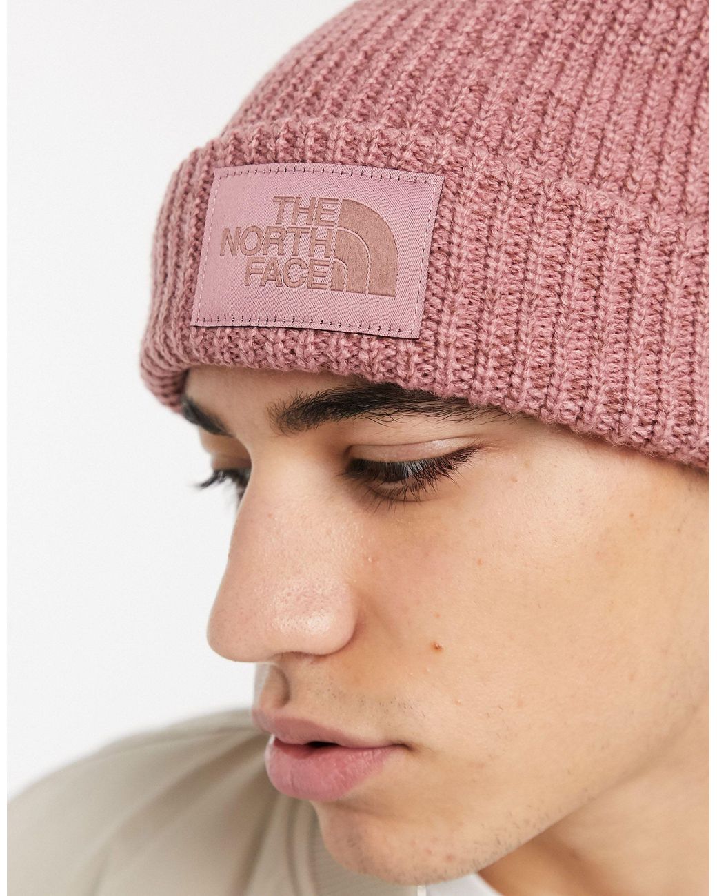 The North Face Salty Dog Beanie in Pink 