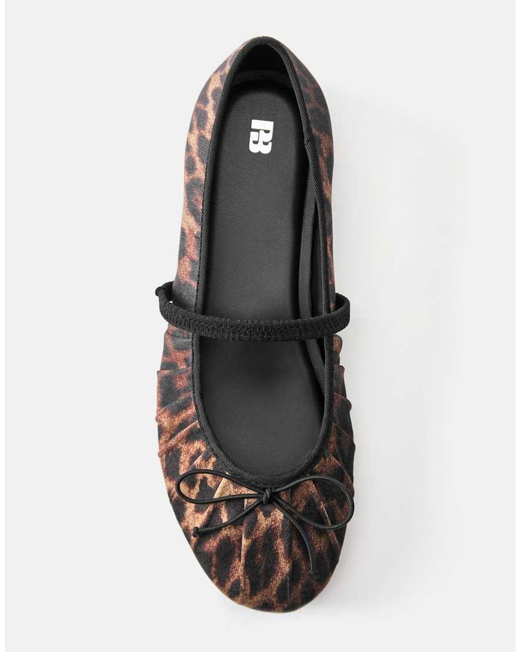 Pull&Bear Multicolor Leopard Print Ruched Ballet Pumps