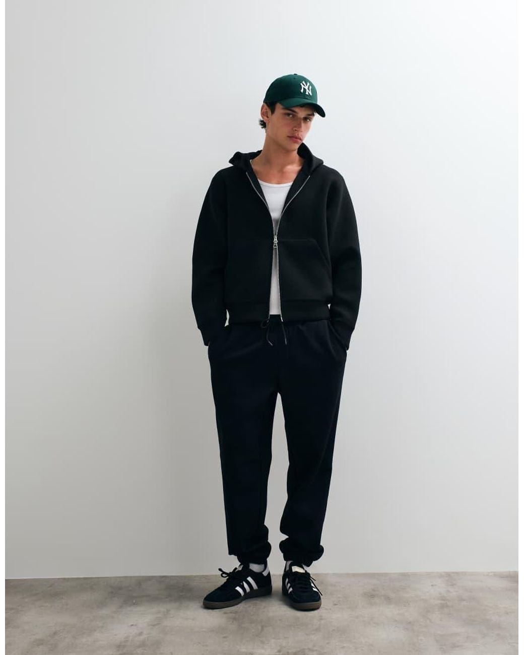 Jack & Jones Black Scubastyle Double Zip Through Hoodie for men