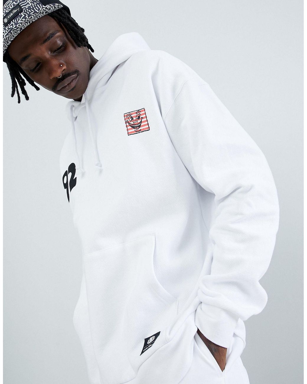 Element X Keith Haring Hoodie in White 