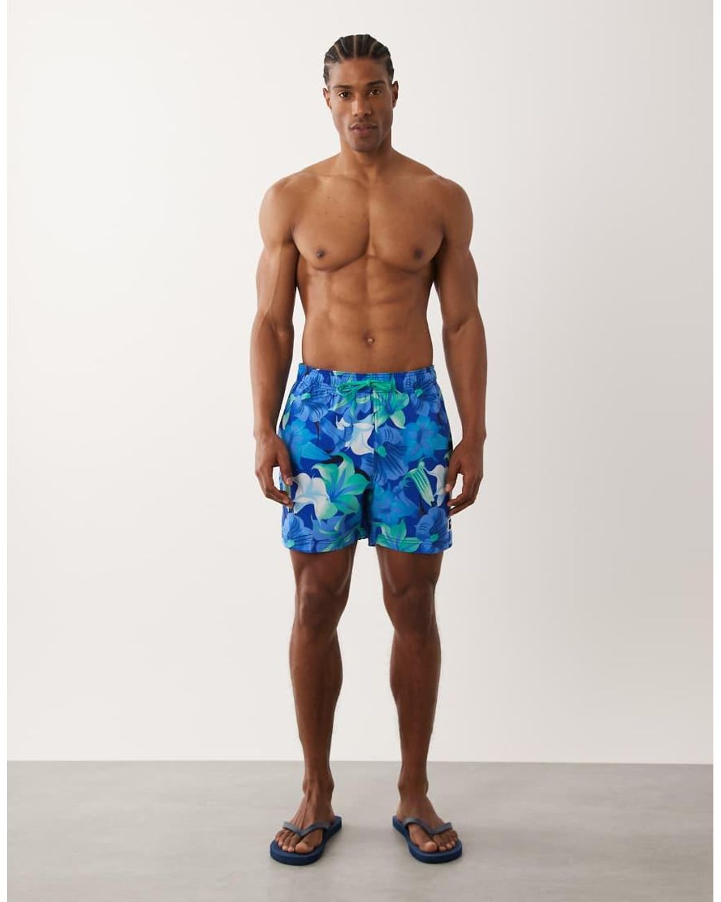 Speedo Blue Printed 16' Redondo Edge Swim Shorts for men