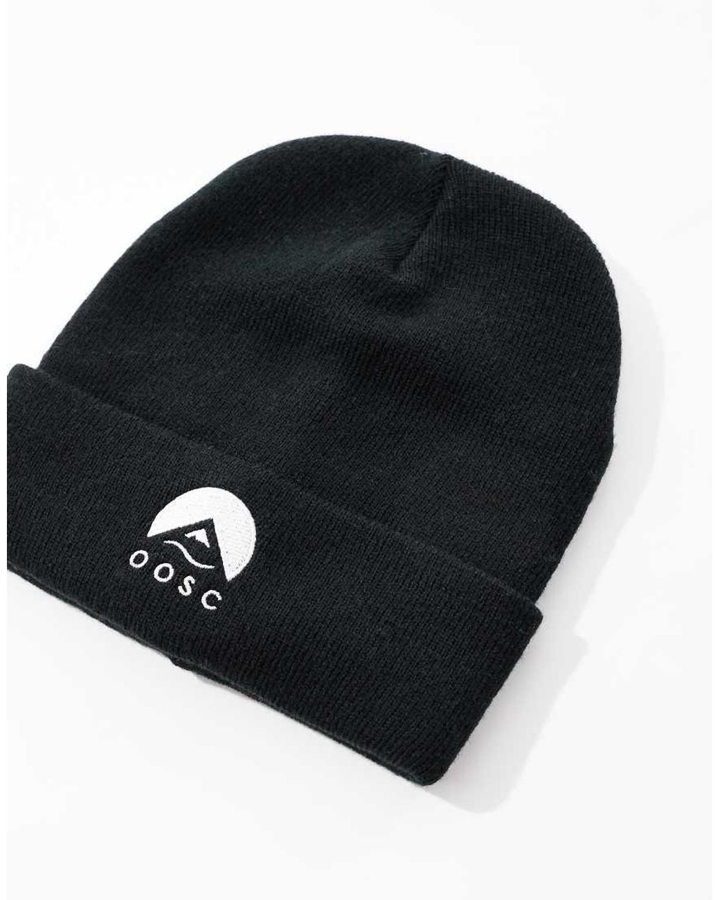 OOSC Black Classique Ski Beanie With Logo
