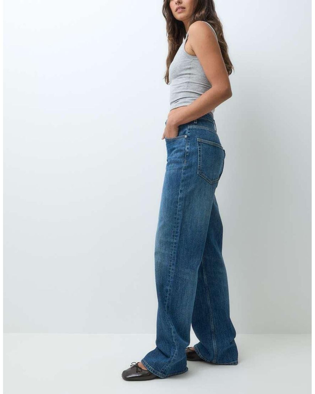 Tommy Hilfiger Blue Mia Mid Rise Relaxed Straight Leg Jeans